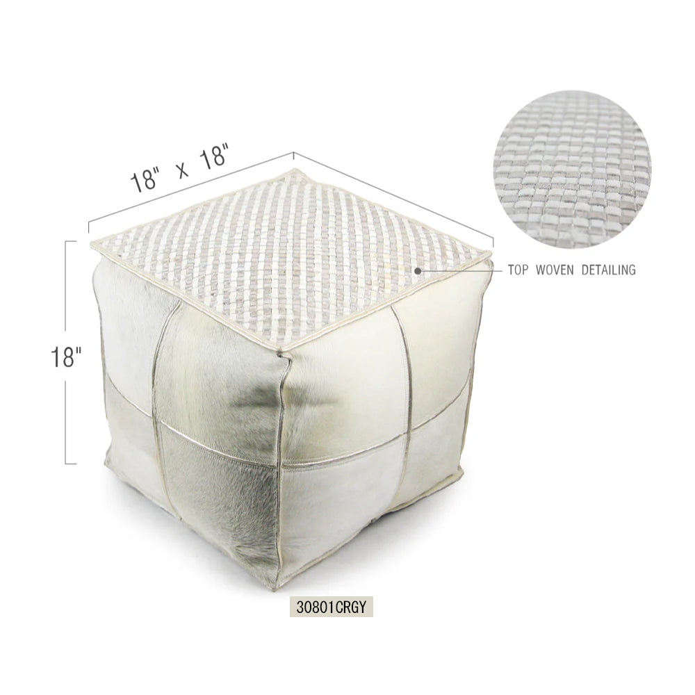Patchwork Ottoman / Pouf / Foot Rest | Galore Home: Luxury Home Decor, Elegant Home Furnishings, Stylish Home Accents & Contemporary Home Accessories