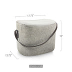 Heather Grey Pouf / Ottoman / Foot Rest | Galore Home: Luxury Home Decor, Elegant Home Furnishings, Stylish Home Accents & Contemporary Home Accessories