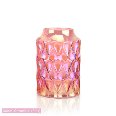 Cylindrical Iridescent Glass Vase | Galore Home: Luxury Home Decor, Elegant Home Furnishings, Stylish Home Accents & Contemporary Home Accessories